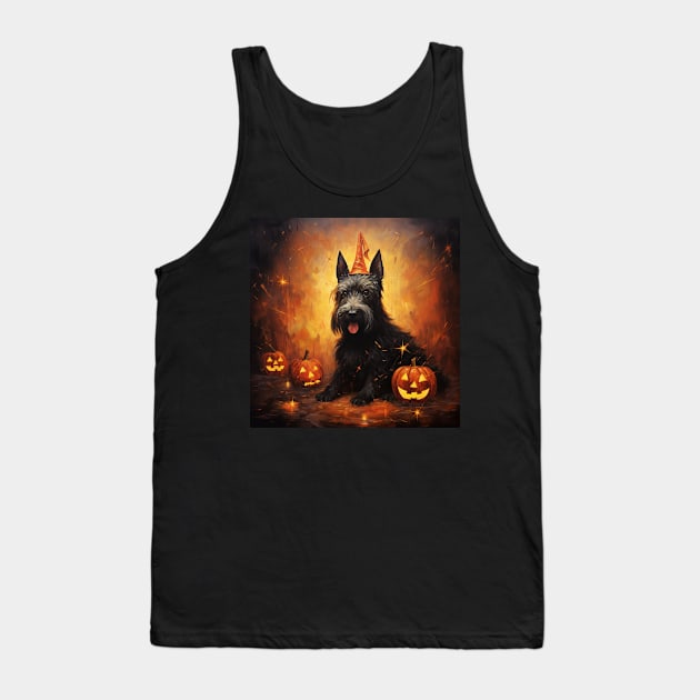 Black Scottish Terrier Halloween Tank Top by NatashaCuteShop